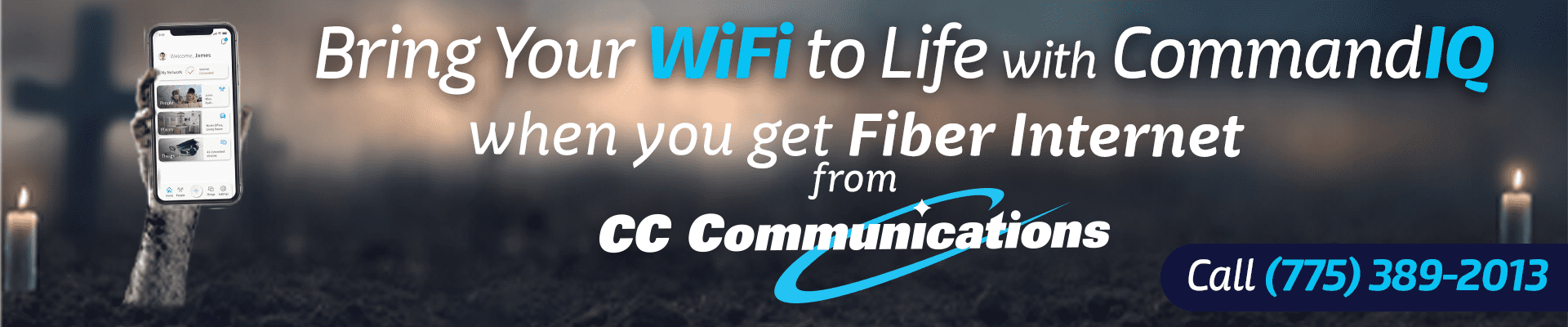 Bring WiFi to life with CommandIQ when you get Fiber Internet from CC Communications.